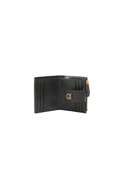 Portafoglio Pinko donna Multi Purpose Wallet 103610 A0F1 Nero pelle cotone zip placchetta texture PINKO | Portafogli | 103610 A0F1Z99Q